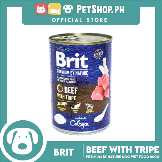 Brit Premium Beef with Tripes Encriches With Collagen 400g Dog Wet Food