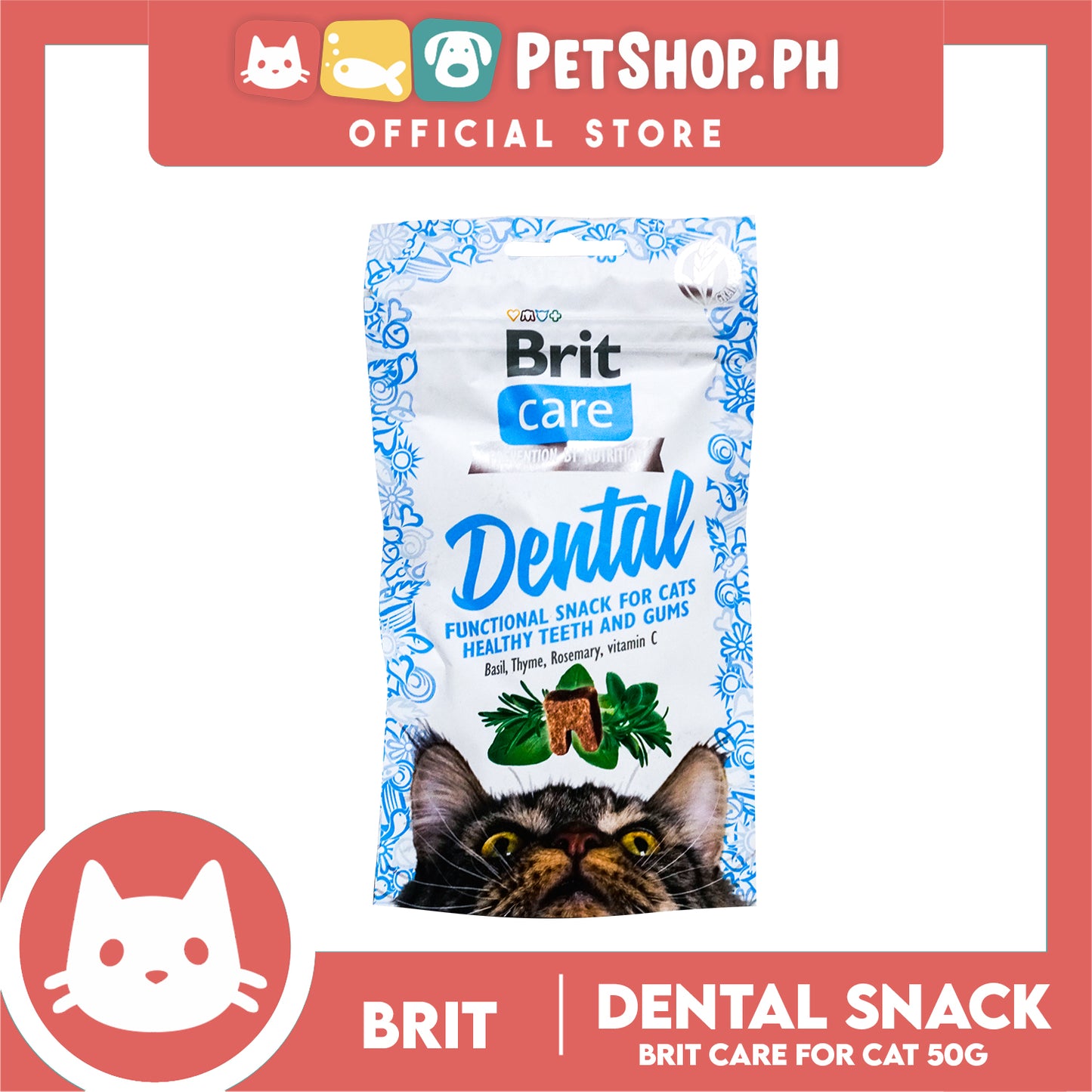 Brit Care Functional Semi-Moist Snack Dental 50g Cat Treats