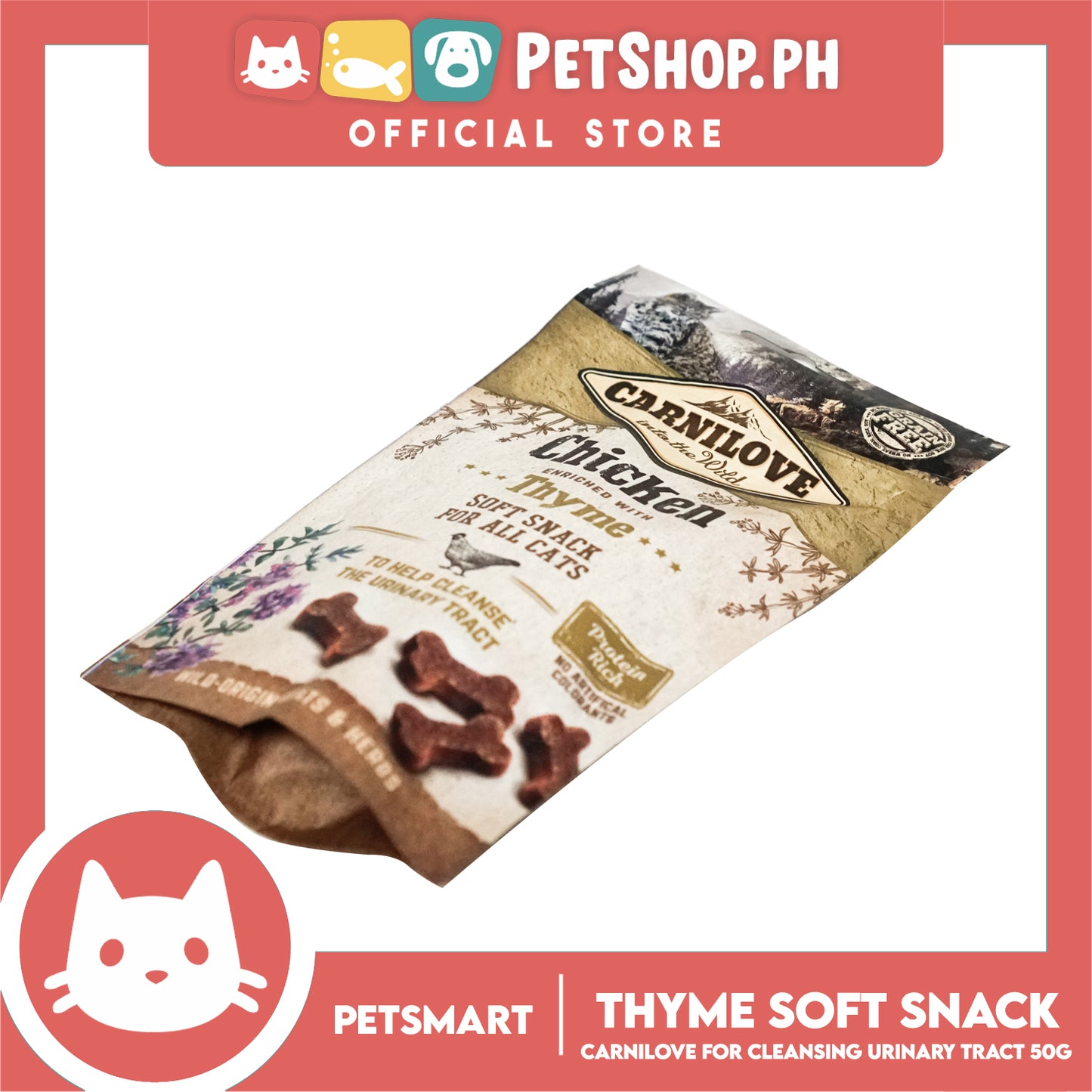 Carnilove Soft Snack Chicken with Thyme 50g Cat Treats