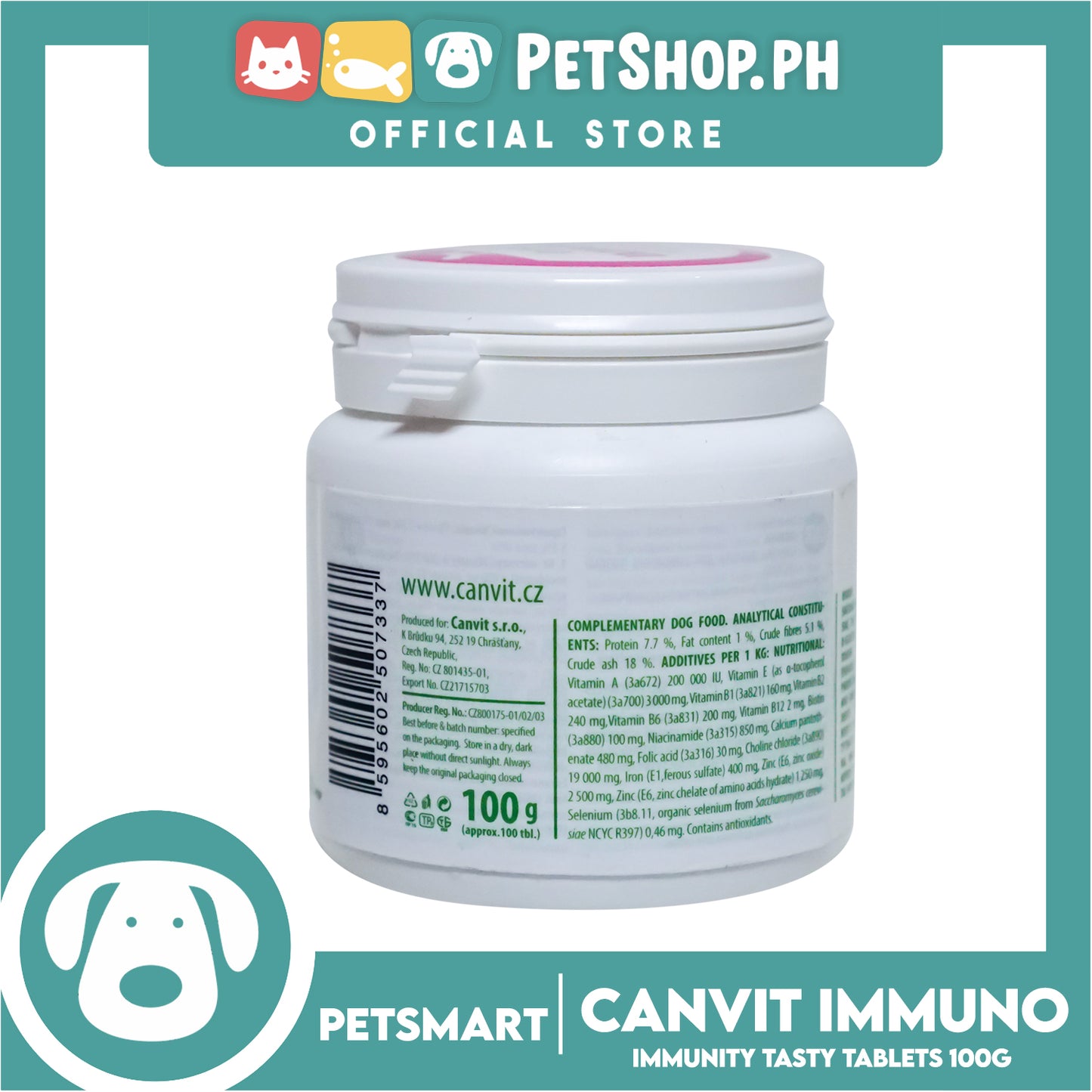 Canvit Immuno For Dogs 100g Strengthening Of The Immune System, Dog Supplement