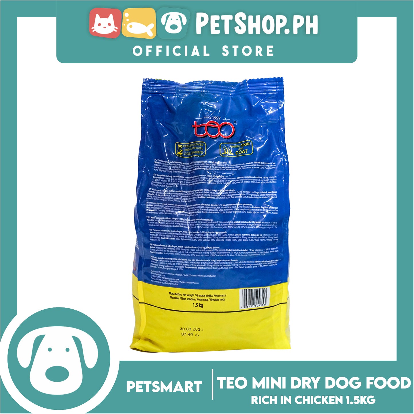 Teo Mini Rich in Chicken 1.5kg Dry Dog Food