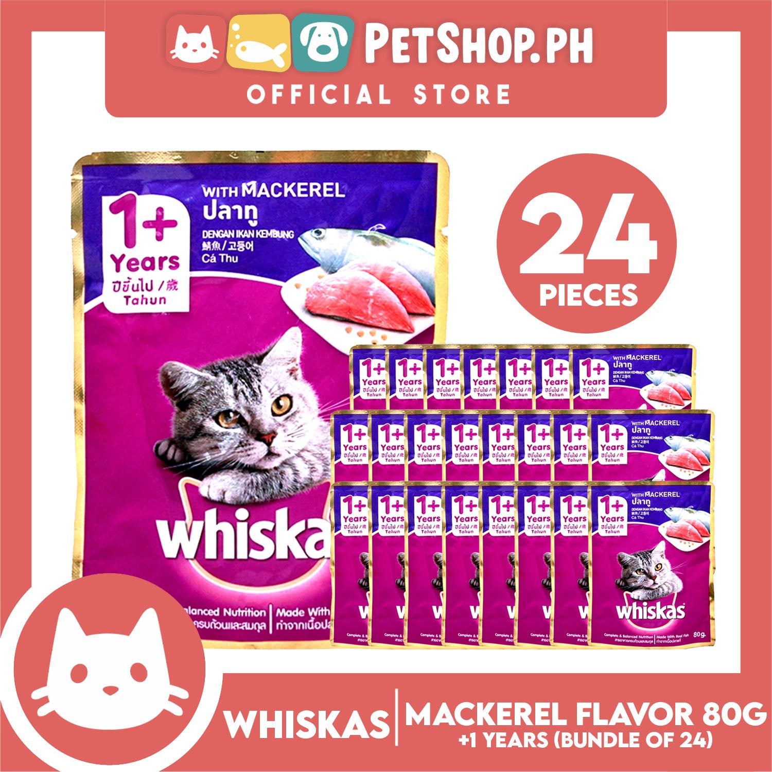 Whiskas cat best sale food wet