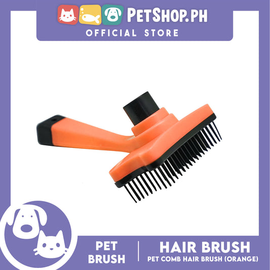 Pet Comb Hair Brush (Orange) Fur Shedding Trimmer Grooming Professional Comb Brush Tool For Dogs And Cats