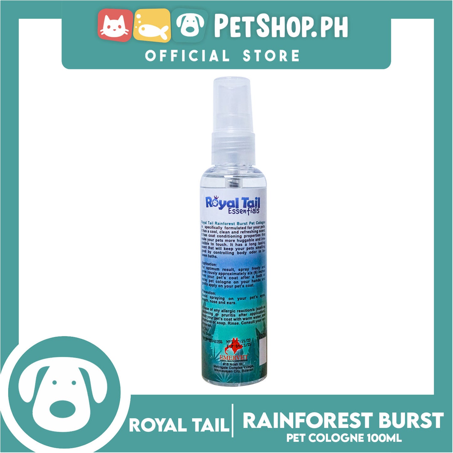 Royal Tail Essentials Pet Cologne (Rainforest Burst) 100ml