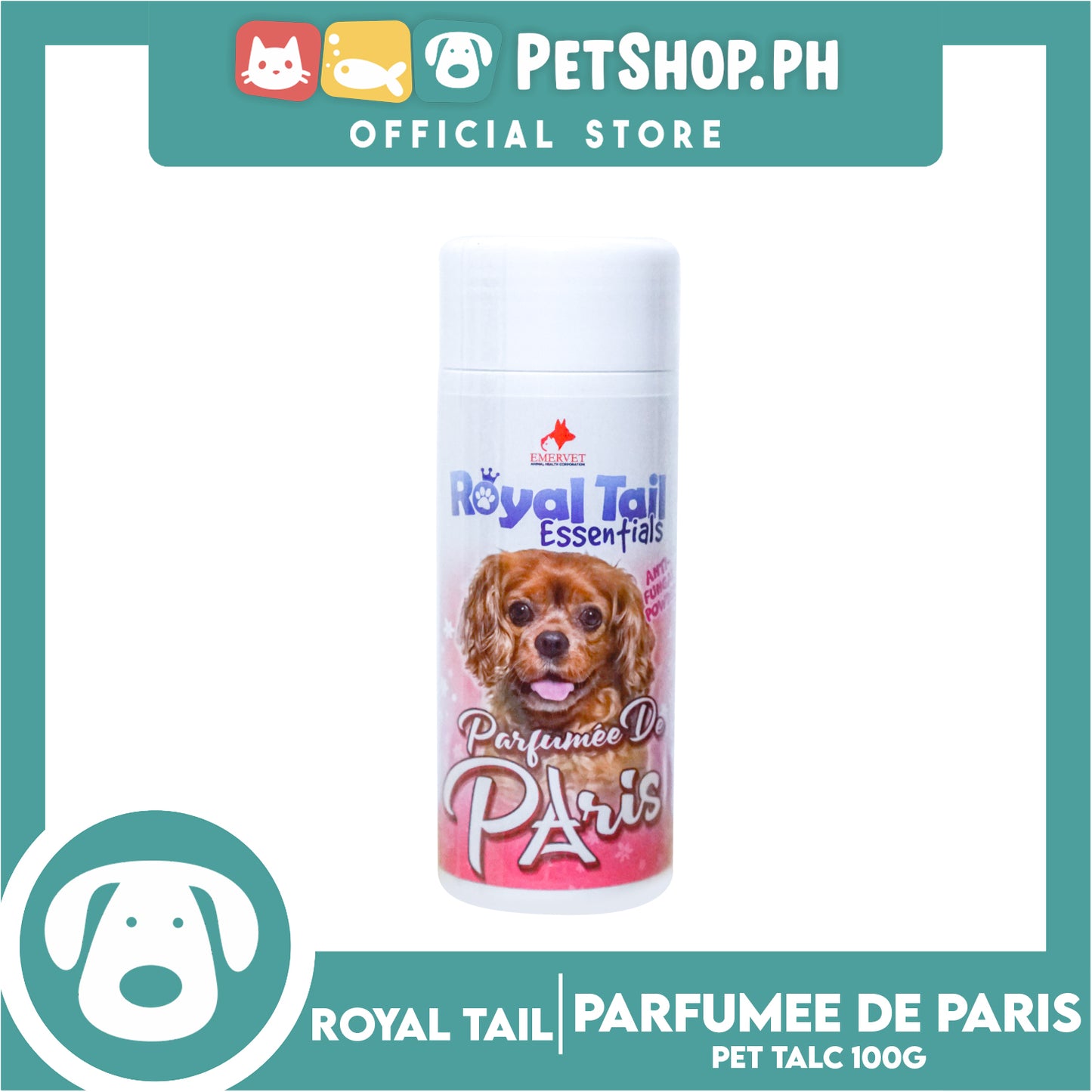 Royal Tail Essentials Pet Talc 100g ( Anti Fungal Powder) Parfumee De Paris