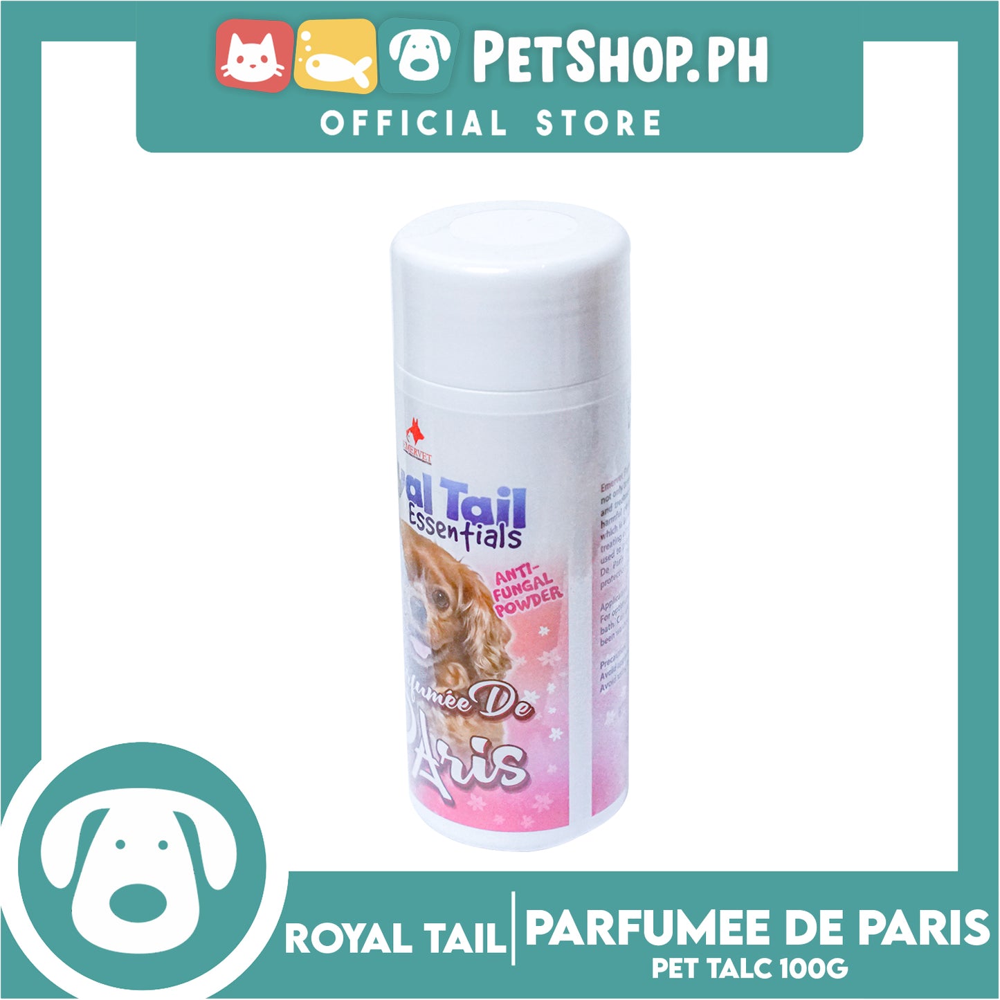 Royal Tail Essentials Pet Talc 100g ( Anti Fungal Powder) Parfumee De Paris