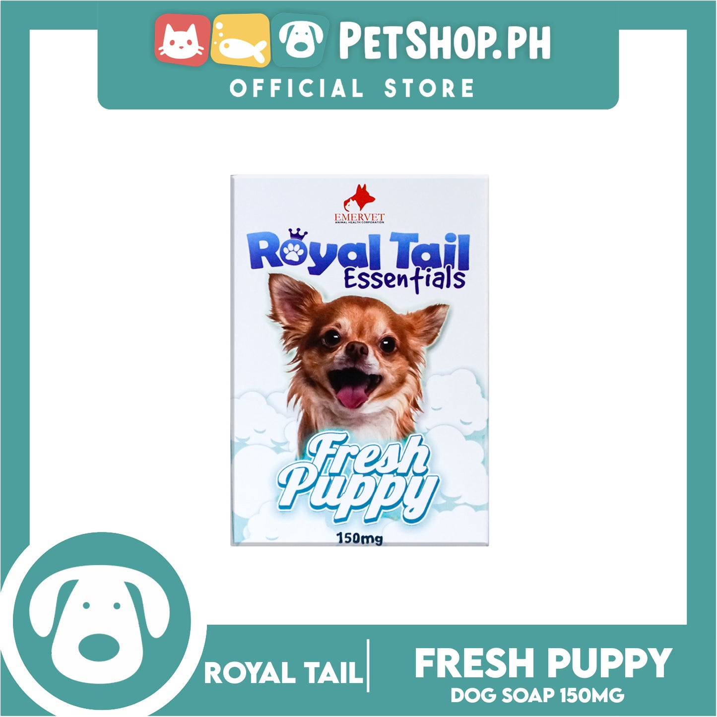 Royal Tail Essentials Madre de Cacao Dog Soap 150mg (Fresh Puppy)