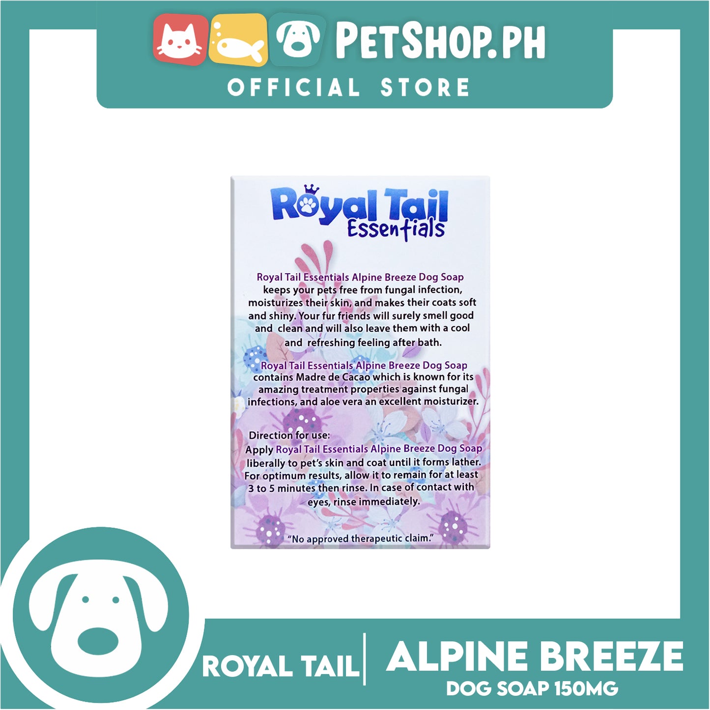 Royal Tail Essentials Madre de Cacao Dog Soap 150mg (Alpine Breeze)