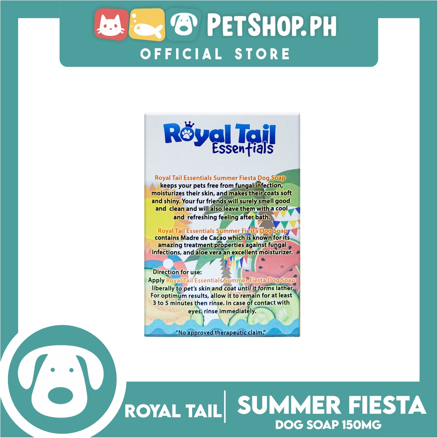 Royal Tail Essentials Madre de Cacao Dog Soap 150mg (Summer Fiesta)