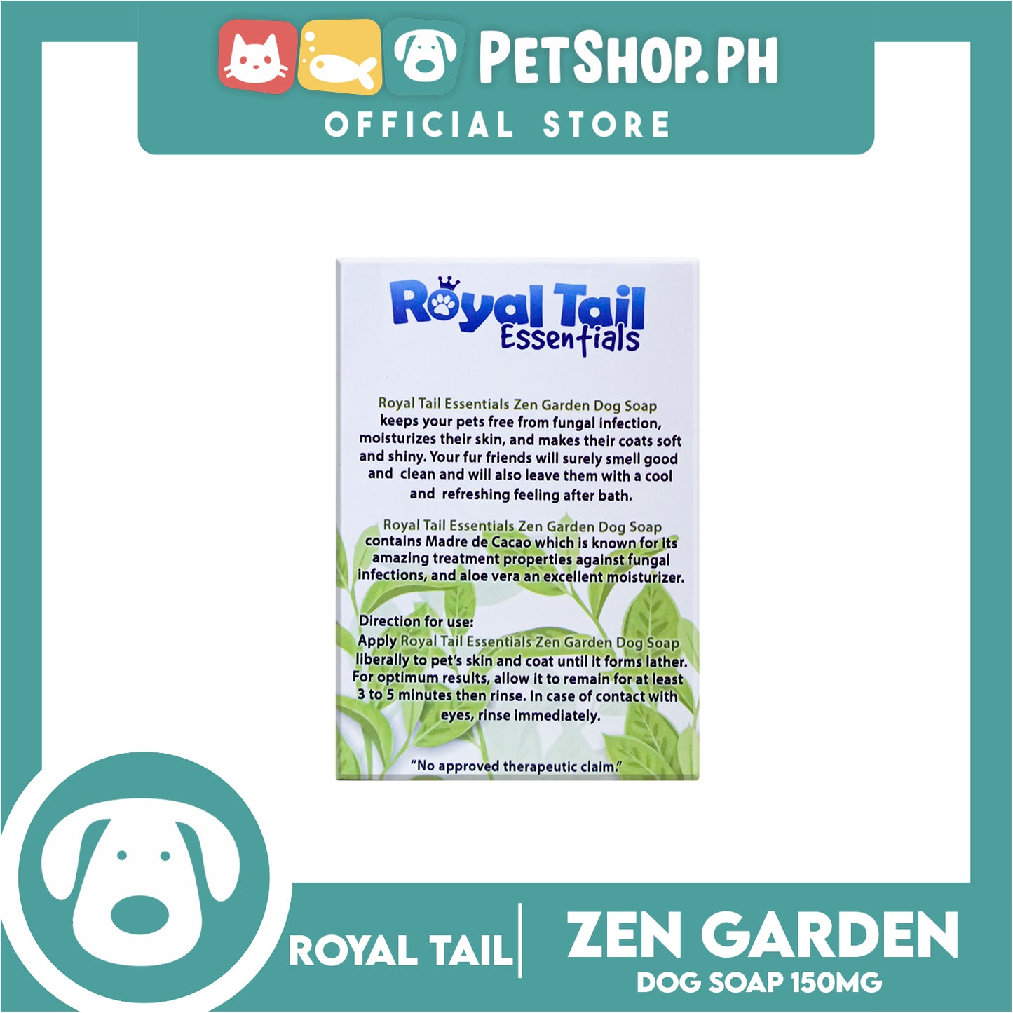 Royal Tail Essentials Madre de Cacao Dog Soap 150mg (Zen Garden)