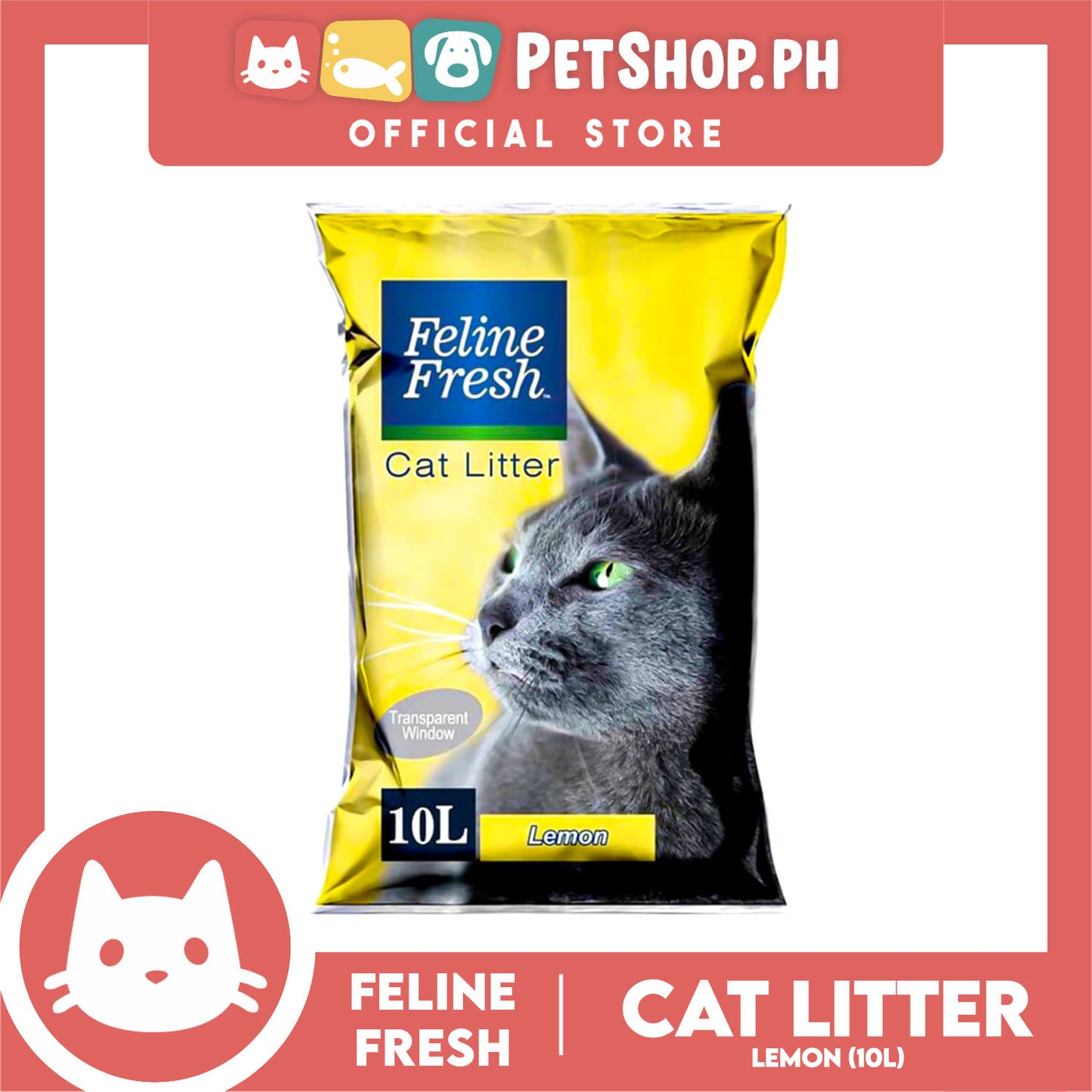 Feline Fresh Cat Litter Sand 10 Liters (Lemon Scent) 99% Dust-Free, High Absorbency, Minimal Tracking For Cats Of All Ages