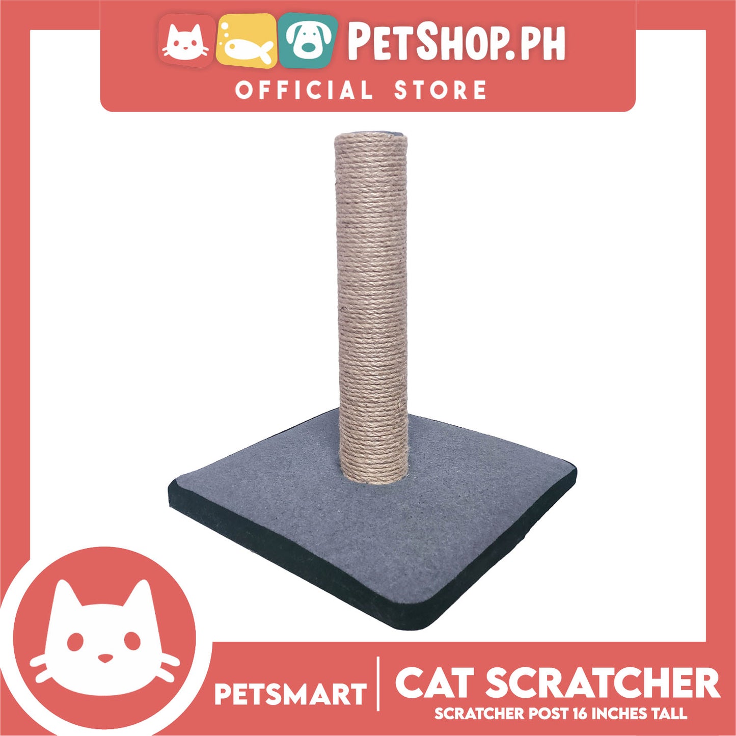 Cat Scratcher Post 16 Inches Tall (FKD140) Premium Basics Kitten Scratcher Sisal Scratch, Pet Furniture Cats, Cats Climbing Tower, Pet Cats Scratcher