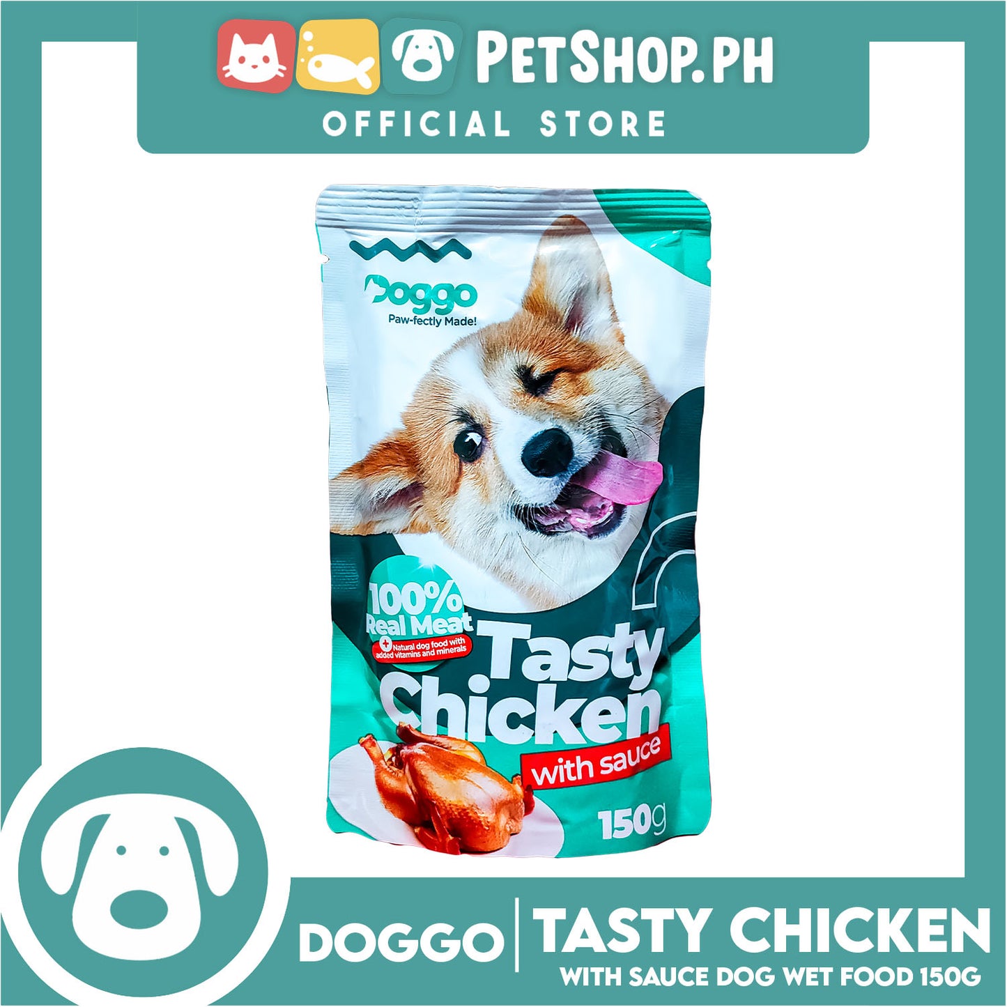 Doggo Tasty Chicken with Sauce Dog Wet food 150g
