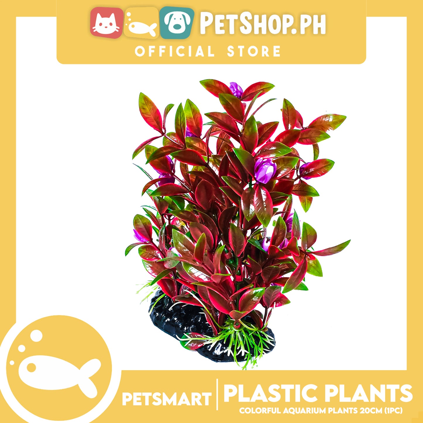 AS 20cm Plastic Plant For Aquarium, Artificial Fish Tank Water Grass Plants, Aquarium Plant Ornament Decoration Accessories