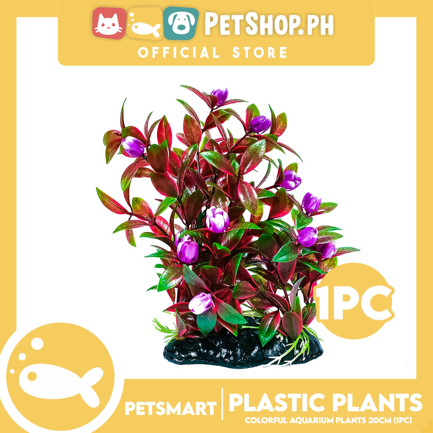 AS 20cm Plastic Plant For Aquarium, Artificial Fish Tank Water Grass Plants, Aquarium Plant Ornament Decoration Accessories