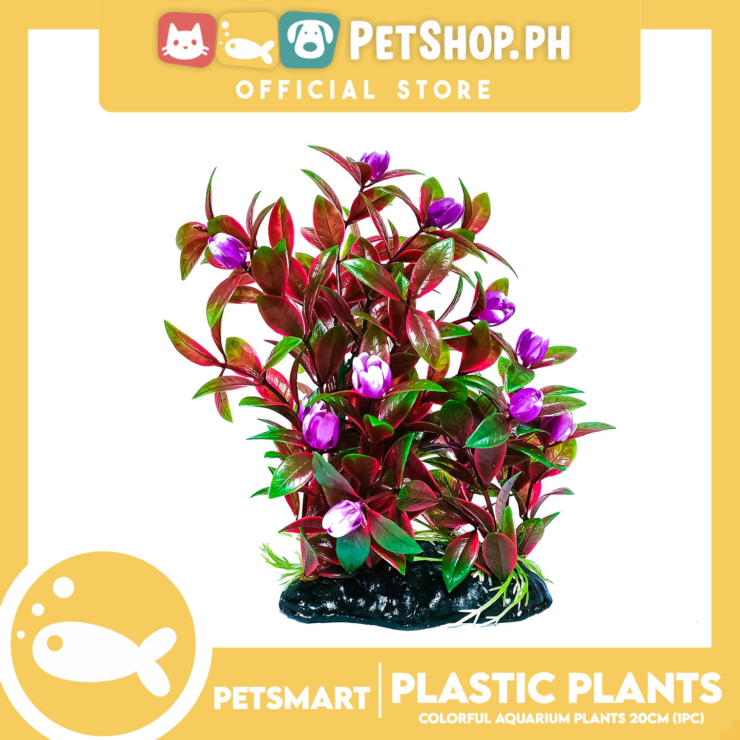 AS 20cm Plastic Plant For Aquarium, Artificial Fish Tank Water Grass Plants, Aquarium Plant Ornament Decoration Accessories