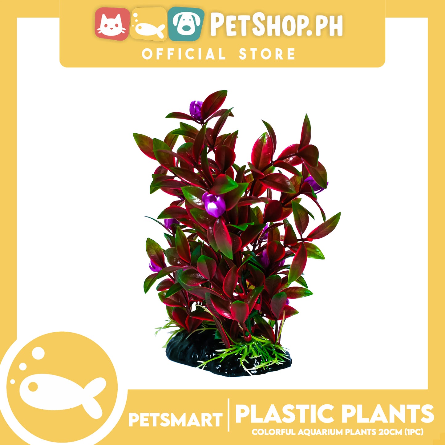 AS 20cm Plastic Plant For Aquarium, Artificial Fish Tank Water Grass Plants, Aquarium Plant Ornament Decoration Accessories