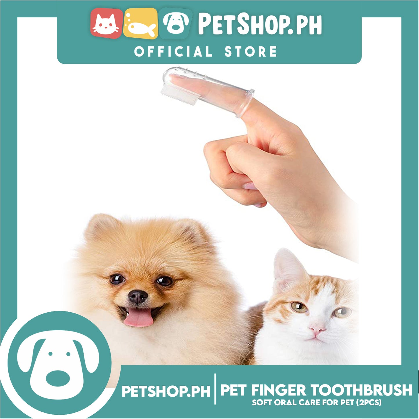 2pcs. Pet Finger Toothbrush Soft Oral Care For Pets, Soft Silicone Pet Toothbrush Finger