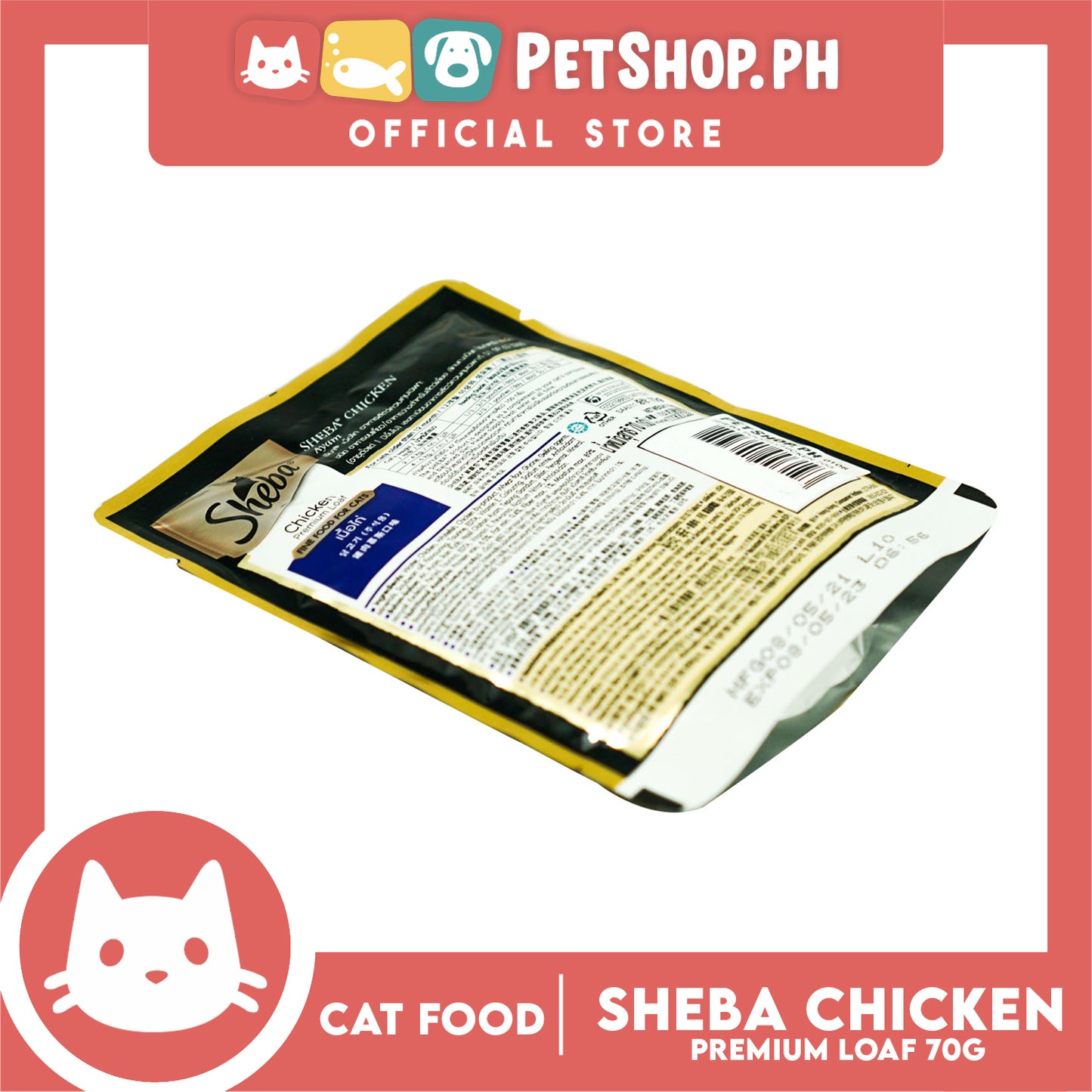 24pcs Sheba Chicken Premium Loaf 70g Fine Food for Cats
