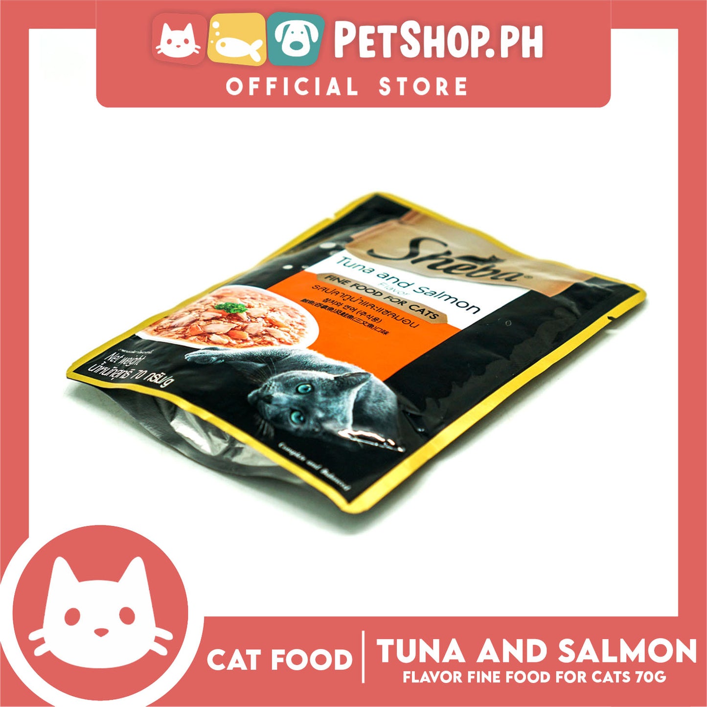 24pcs Sheba Tuna and Salmon Flavor 70g Fine Food for Cats