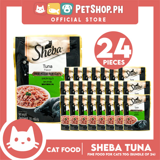 24pcs Sheba Tuna Flavor 70g Fine Food for Cats