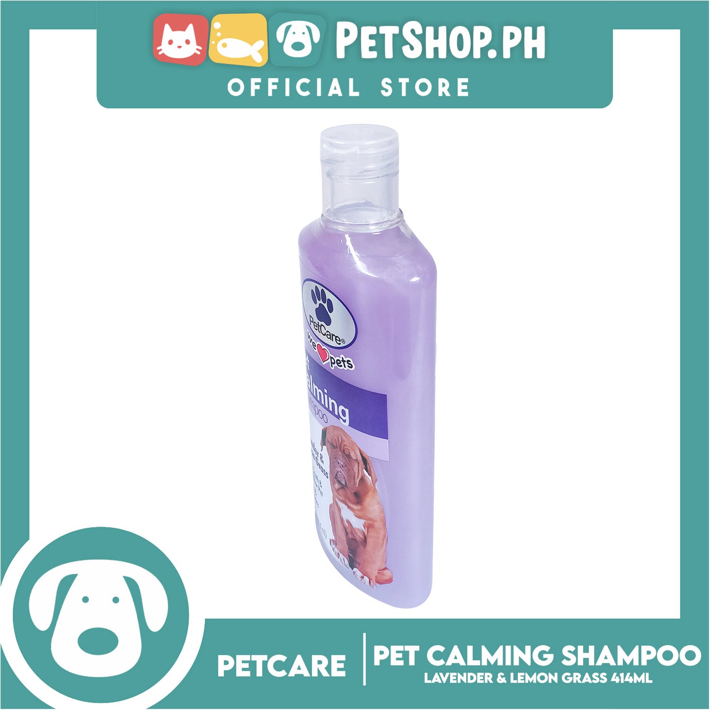 Pet Care Pet Calming Shampoo 414ml (Lavender And Lemon Grass) Helps Sooth And Relax Your Pet, Cleans And Conditions, Dog Shampoo