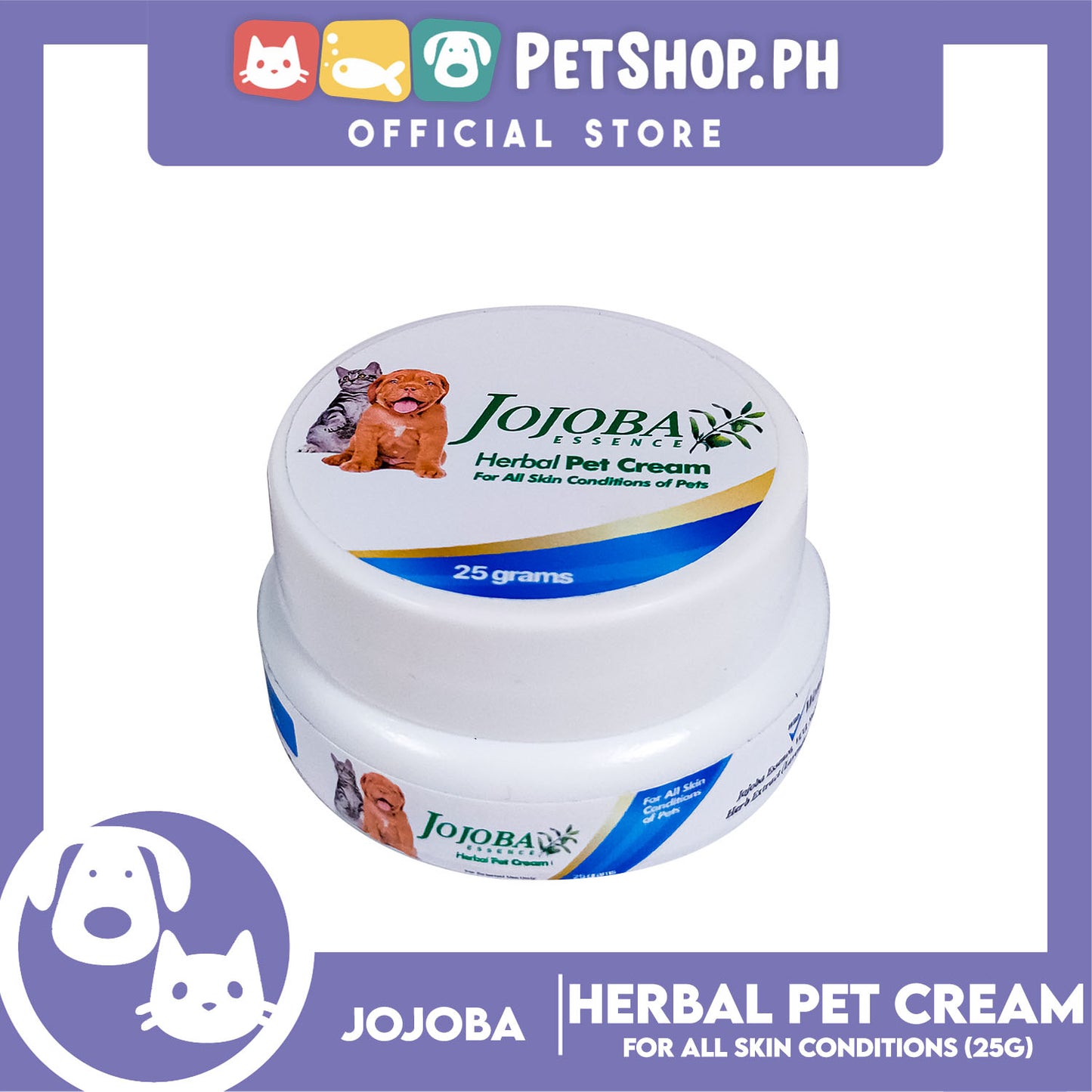 Jojoba Essence Herbal Pet Cream 25g For All Skin Conditions Of Pets