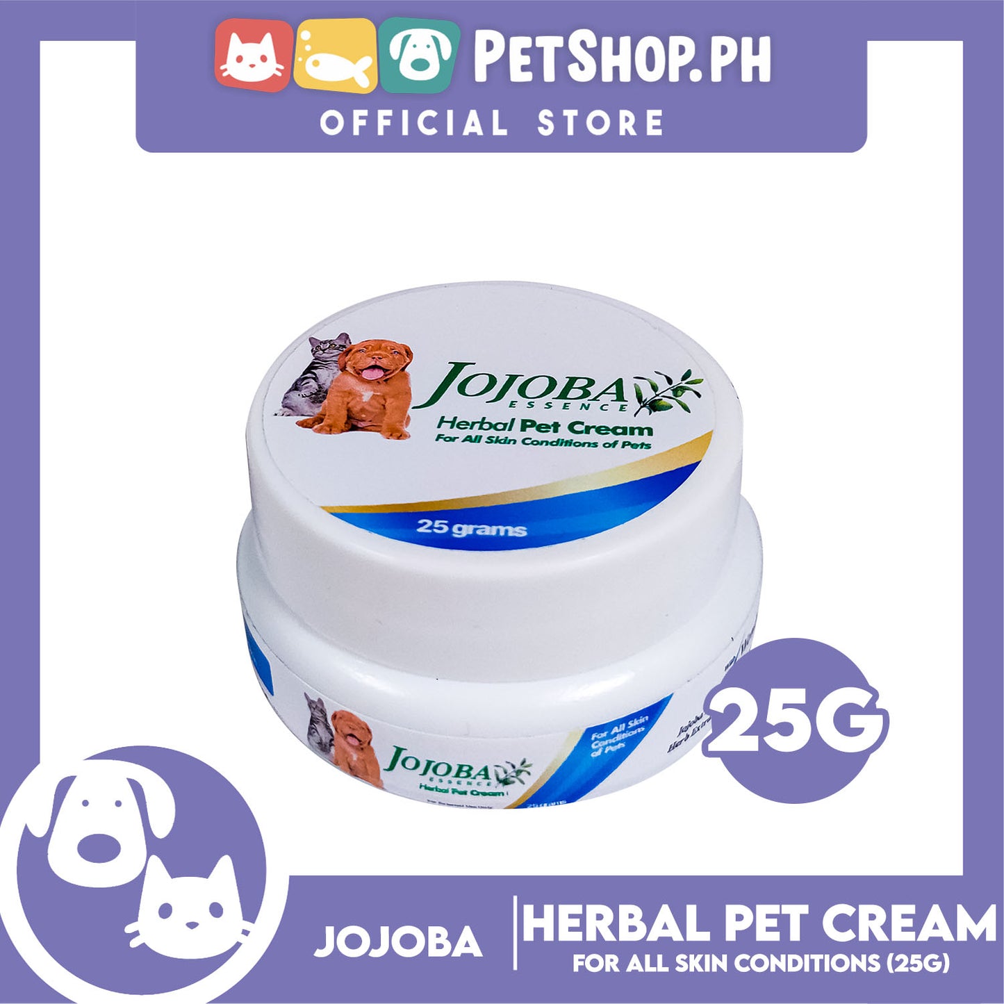 Jojoba Essence Herbal Pet Cream 25g For All Skin Conditions Of Pets