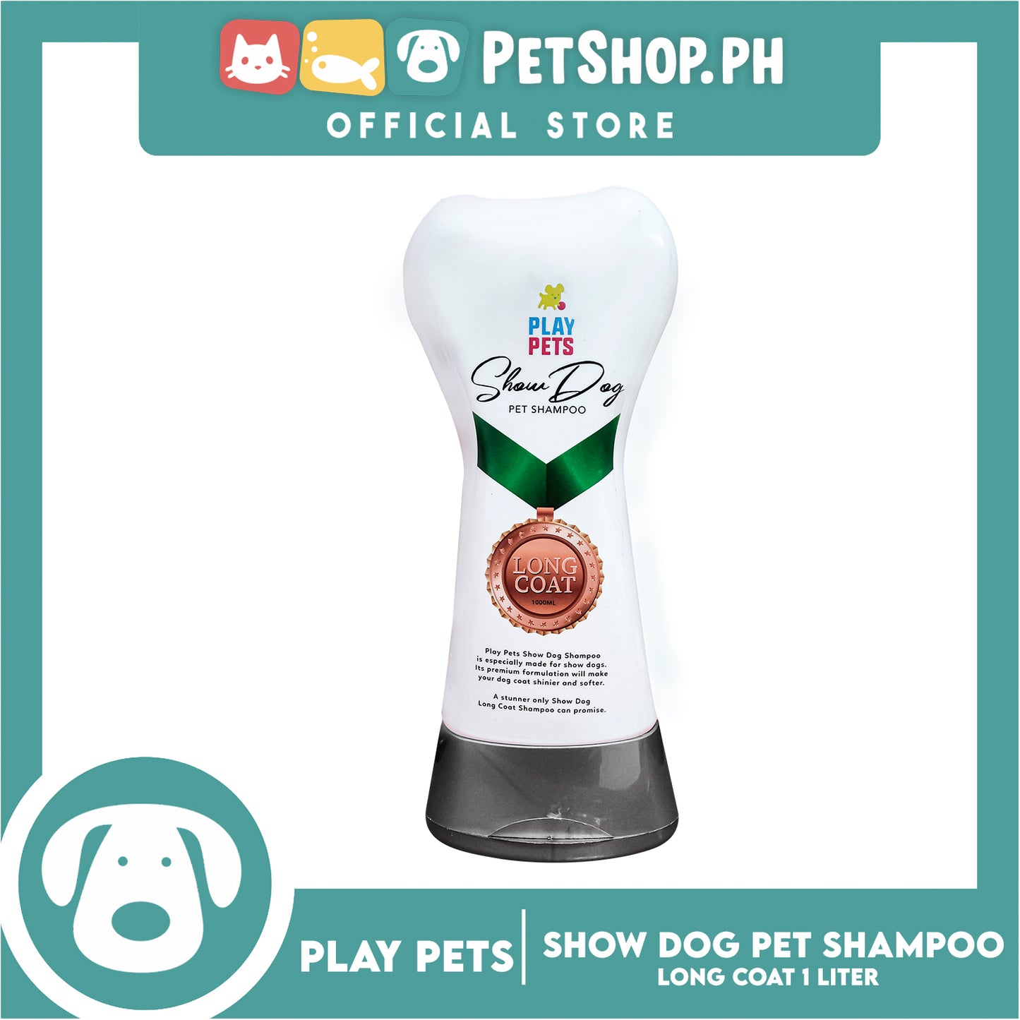 Play Pets Show Dog Pet Shampoo Long Coat 1000ml Whitening Dog Shampoo, Dog Grooming