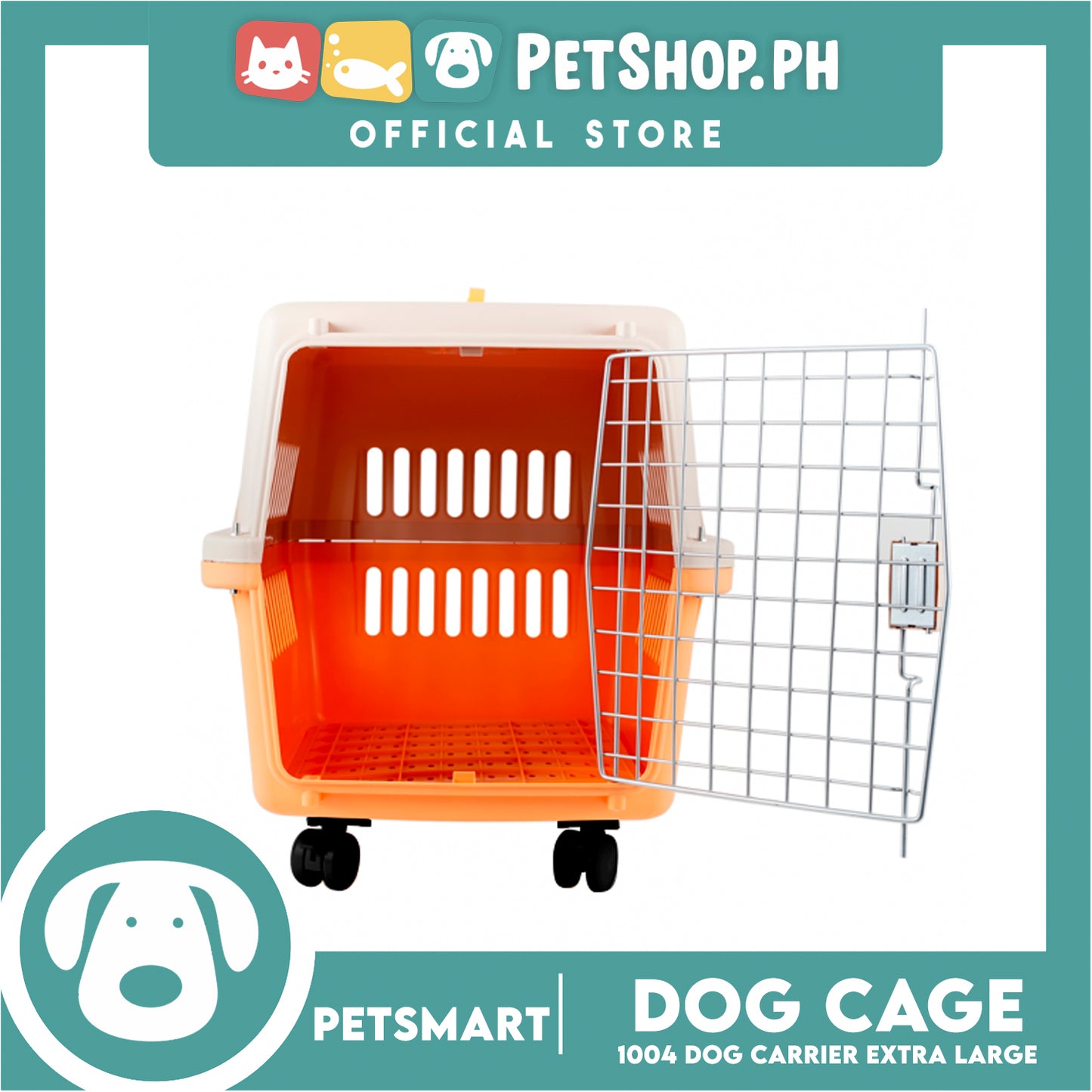 Pet Carrier With Wheels 1004 Dog Travel Carrier With Carrying Handle (Extra Large) 81cm x 57cm x 61cm