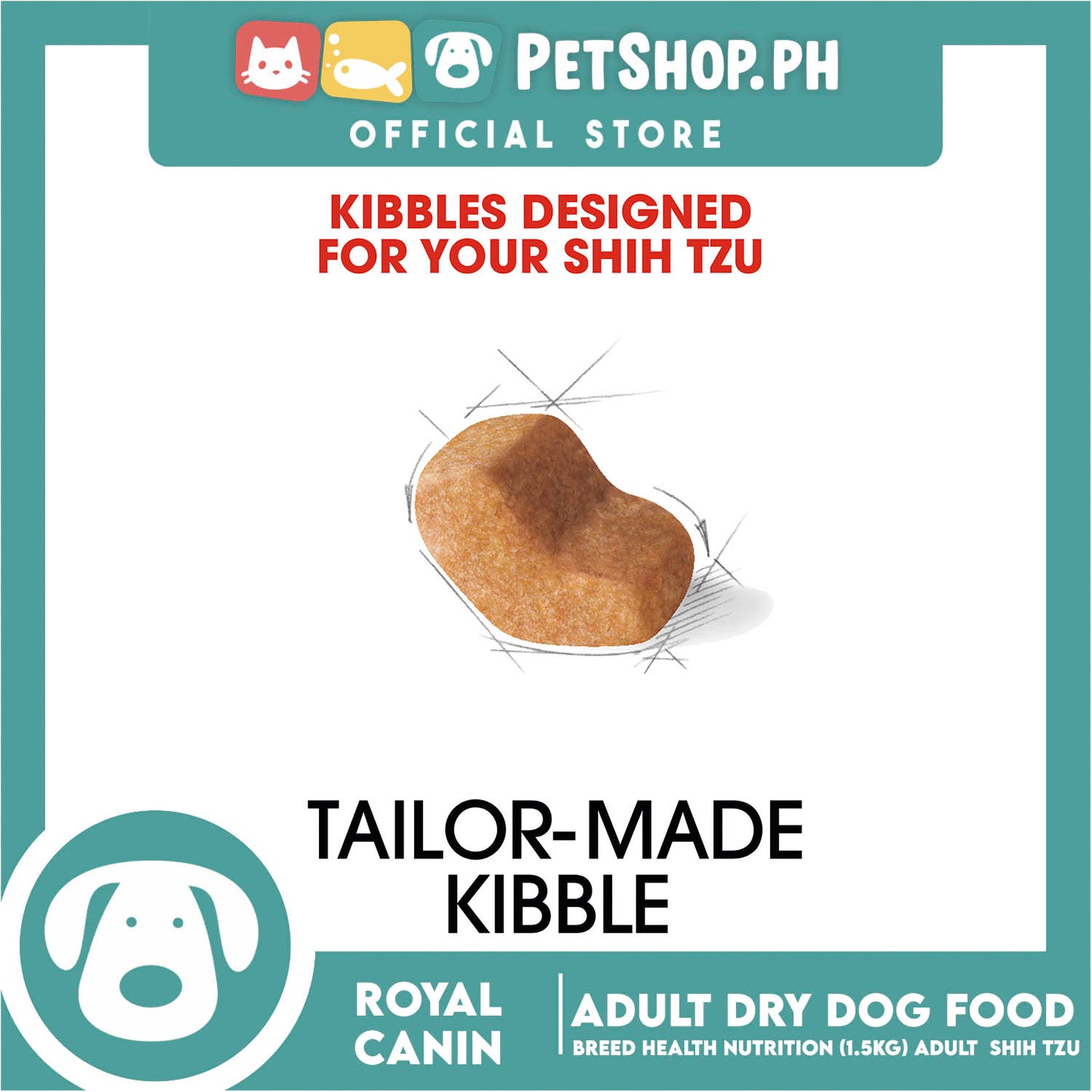 Royal Canin Shih Tzu Adult (1.5kg) Dry Dog Food - Breed Health Nutrition