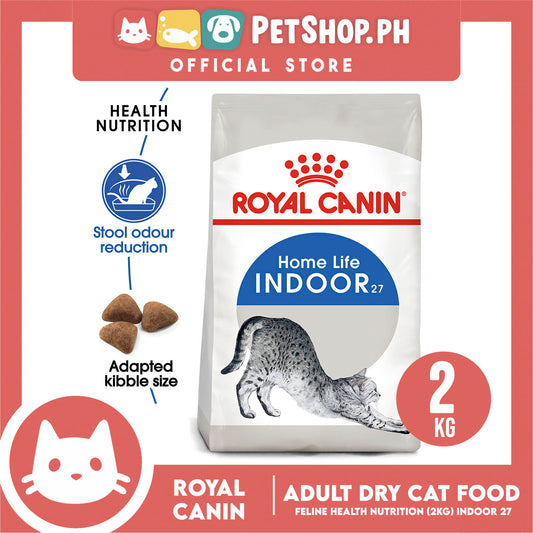 Royal Canin Indoor 27 (2kg) Adult Dry Cat Food - Feline Health Nutrition