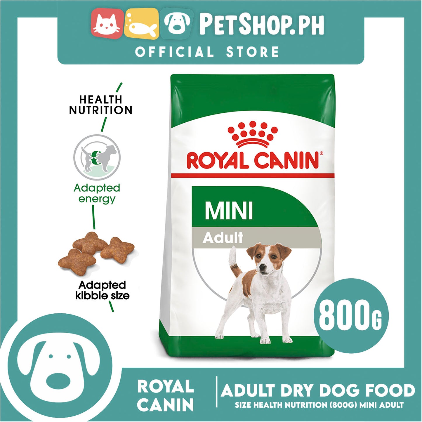 Royal Canin Mini Adult (800g) Dry Dog Food - Size Health Nutrition