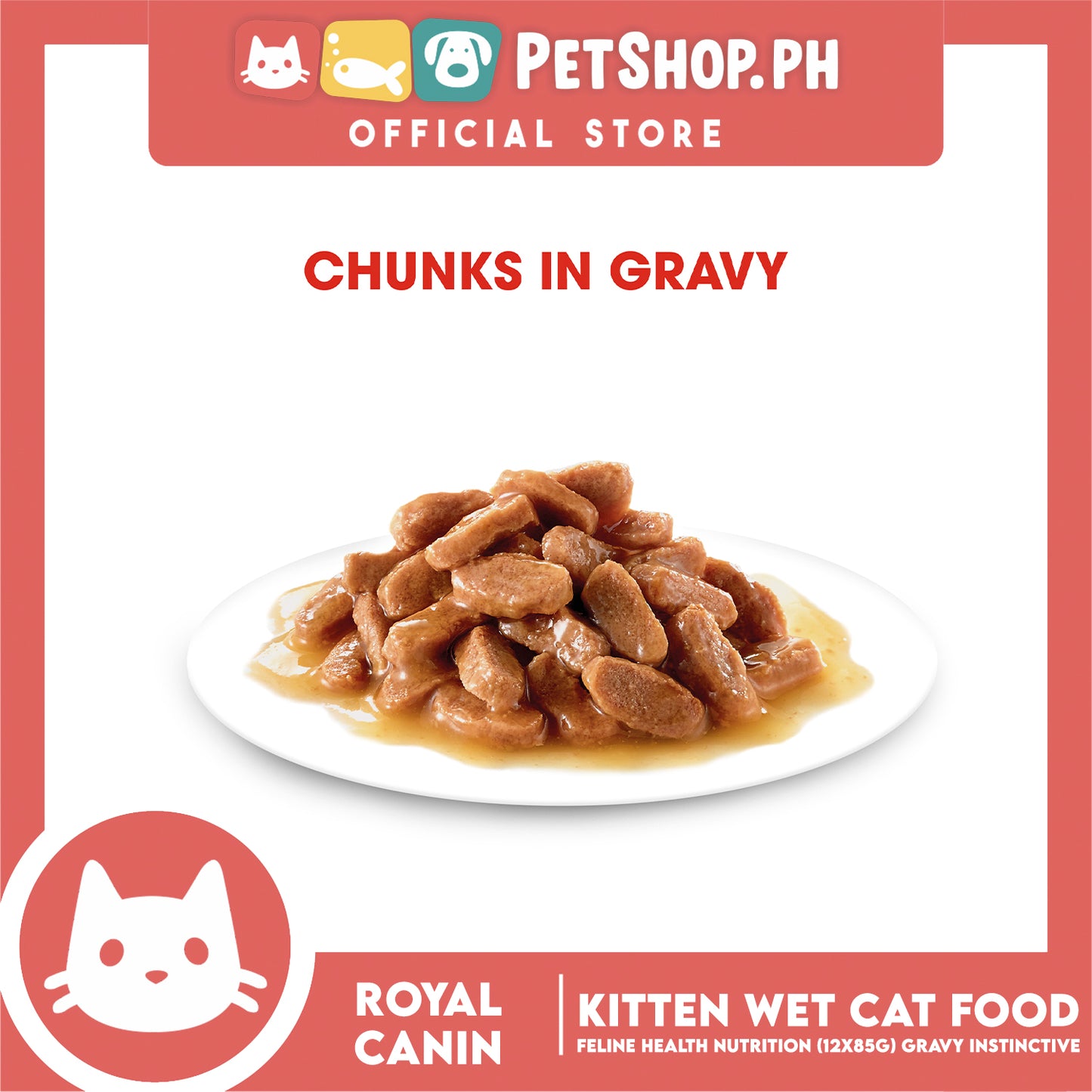 Royal Canin Kitten Gravy (85g x 12) Wet Cat Food - Feline Health Nutrition
