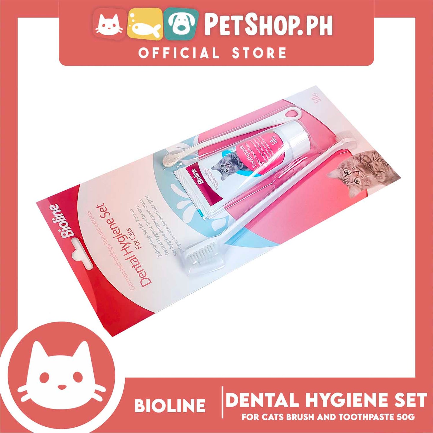 Bioline Dental Hygiene Set for Cats 50g