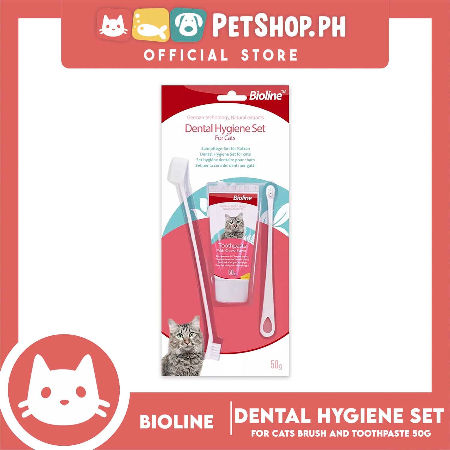 Bioline Dental Hygiene Set for Cats 50g