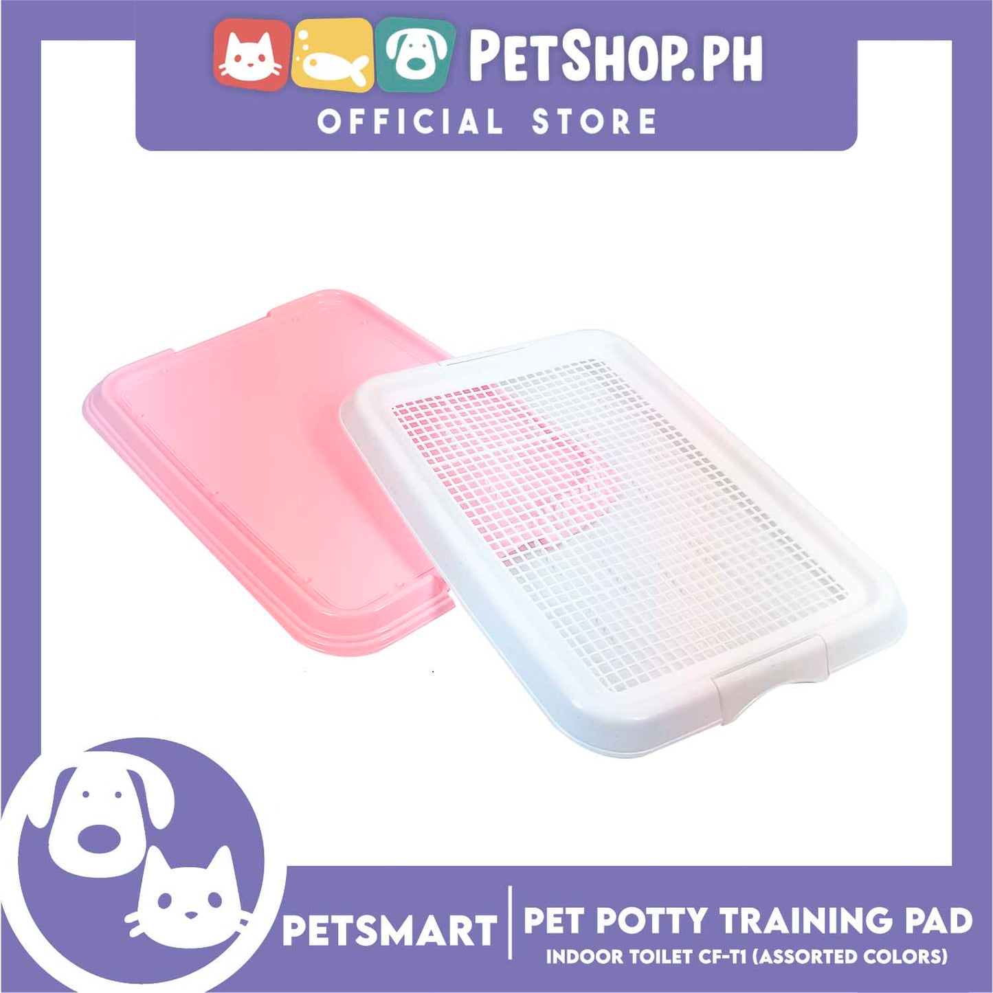 Pet Dog Cat Potty Training Pad Indoor Toilet CF-T1 46cmx34cm (Assorted Colors)