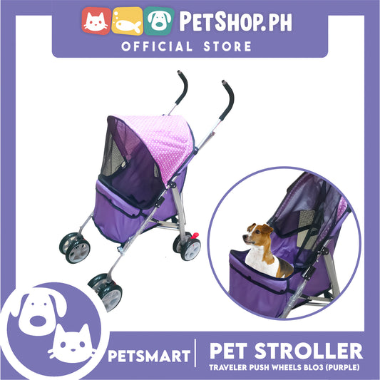 Pet Stroller Traveler Push Wheels BL03 (Purple)