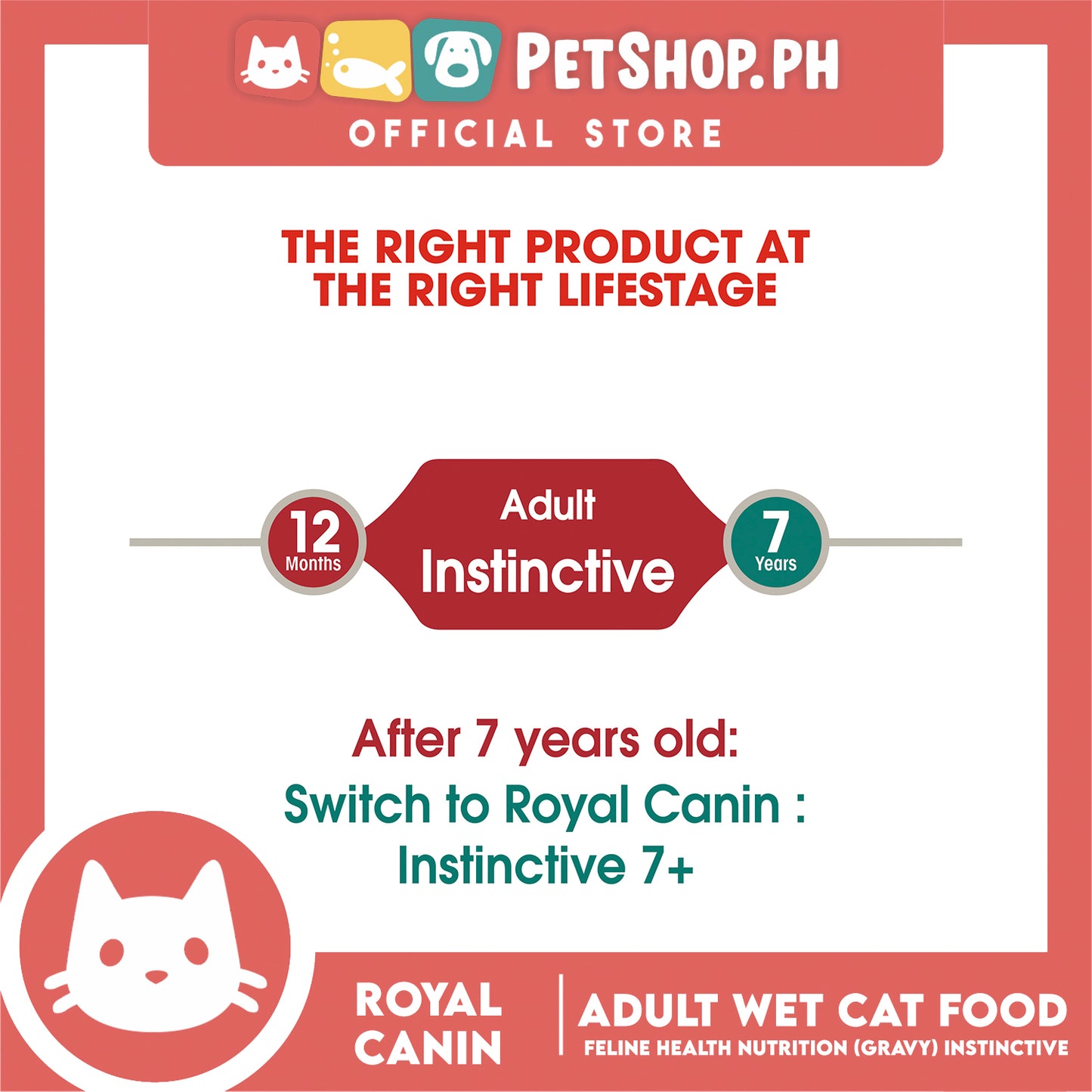 Royal Canin Instinctive Gravy (85g x 12) Adult Wet Cat Food - Feline Health Nutrition