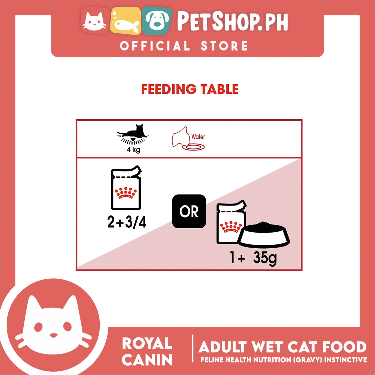 Royal Canin Instinctive Gravy (85g x 12) Adult Wet Cat Food - Feline Health Nutrition