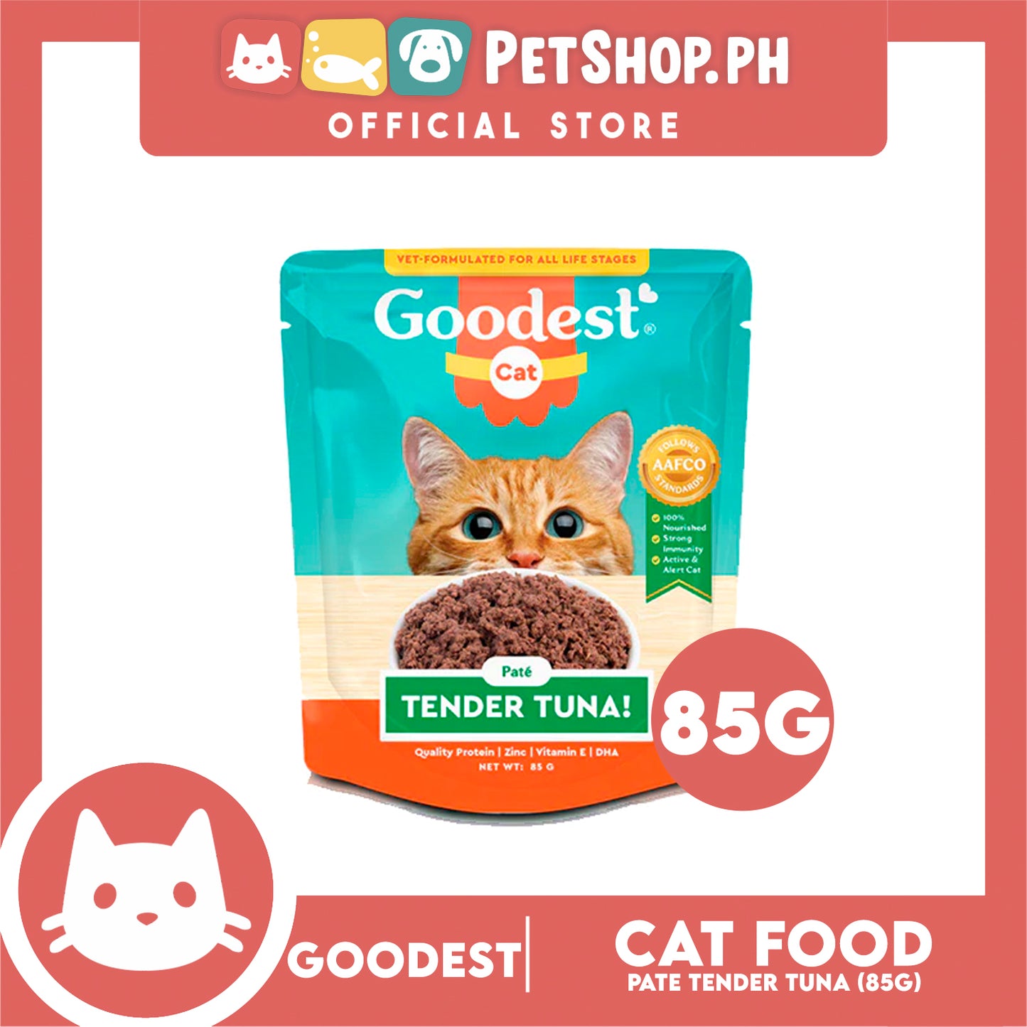 Goodest Cat Tender Tuna Pate 85g Wet Cat Food