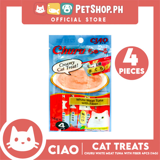Ciao Churu White Meat Tuna With Fiber Flavor (SC-101) Creamy Cat Treats 14g x 4pcs