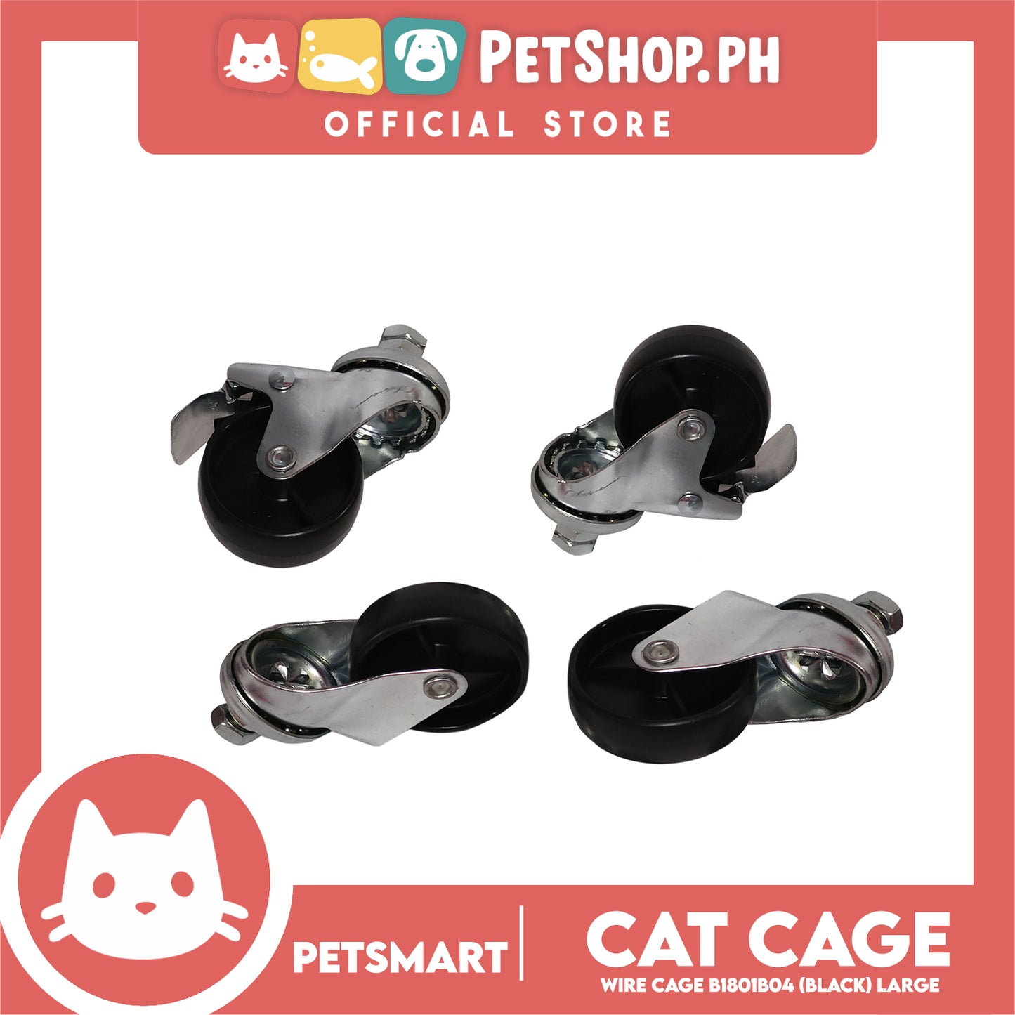 Cat Cage B1801B04 (Black) Wire Flooring, Painted Black Wire Cage, Comes With Tray Underneath 92cm x 55.5cm x 120cm Pet Cage, Pet House