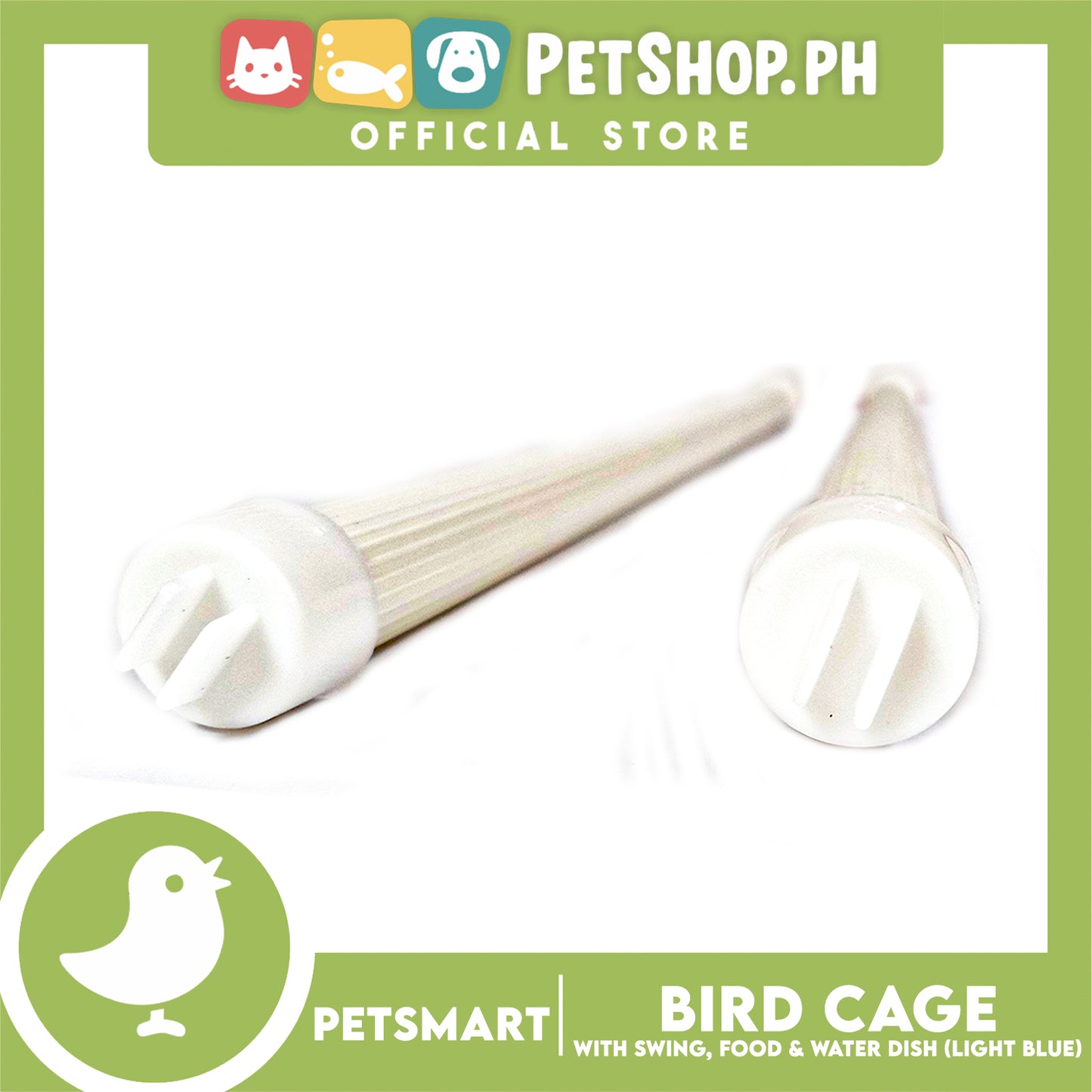 Bird Cage with Swing, Food and Water Dish (1001) Light Blue Color, 30cm x 23cm x 40cm