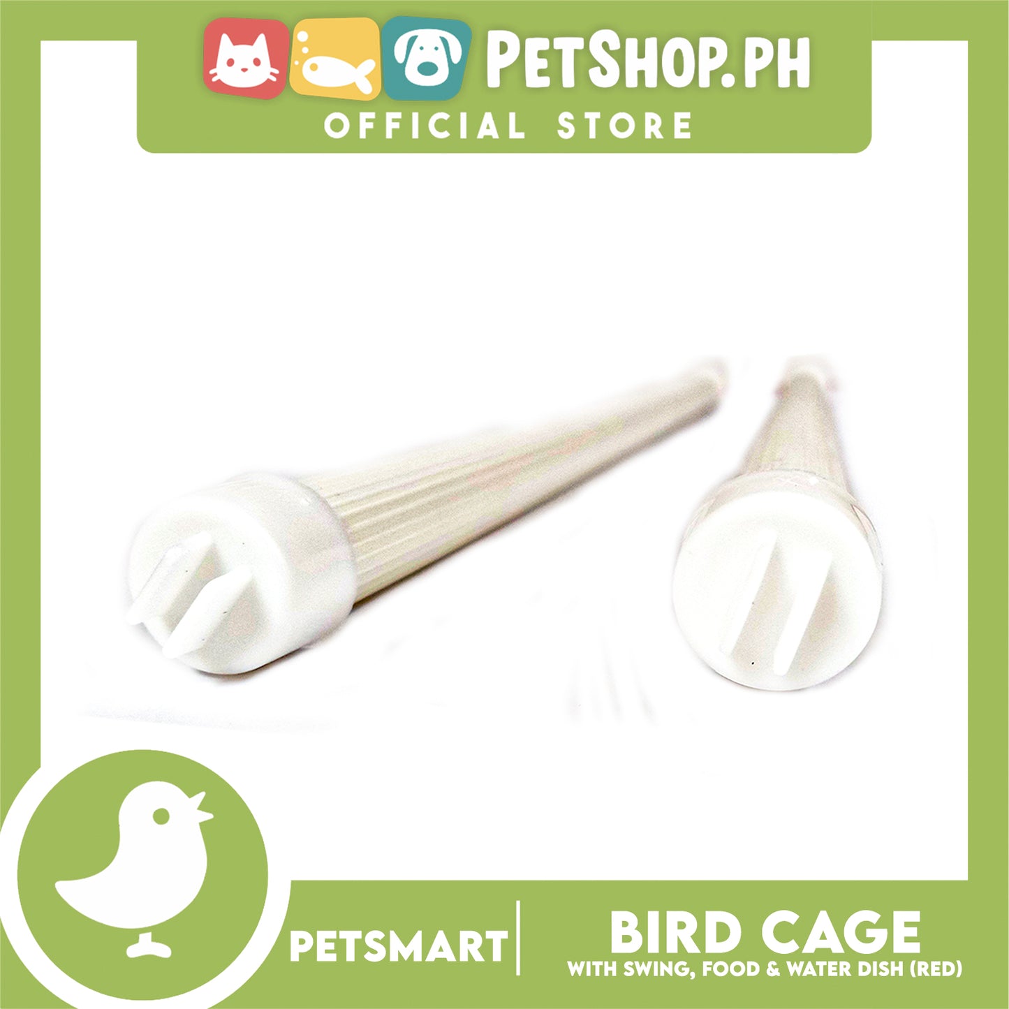 Bird Cage with Swing, Food and Water Dish (1000) Red Color, 30cm x 23cm x 40cm