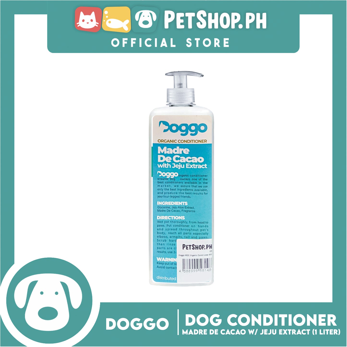 Doggo Organic Conditioner Madre De Cacao with Jeju Extract 1 Liter
