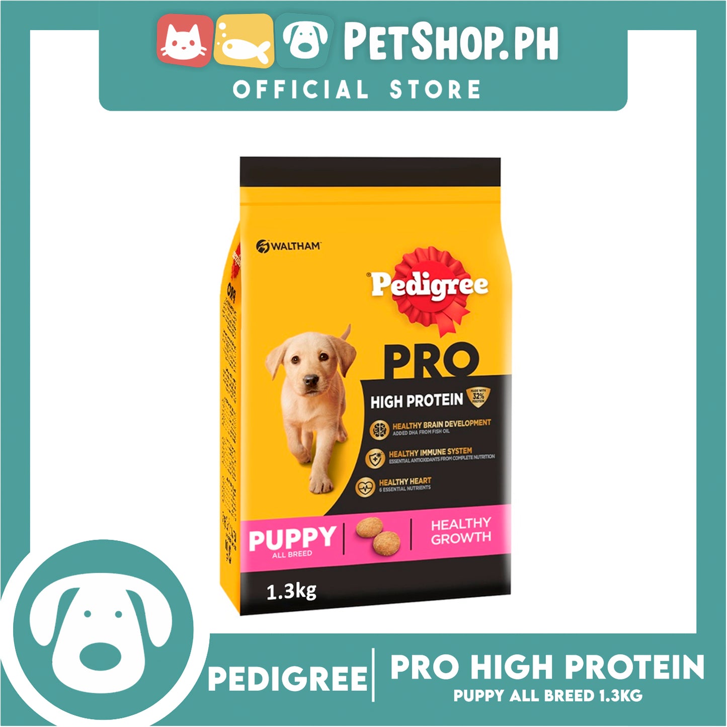 Pedigree Pro Puppy All Breed 1.3kg Dry Food for Puppy Dogs