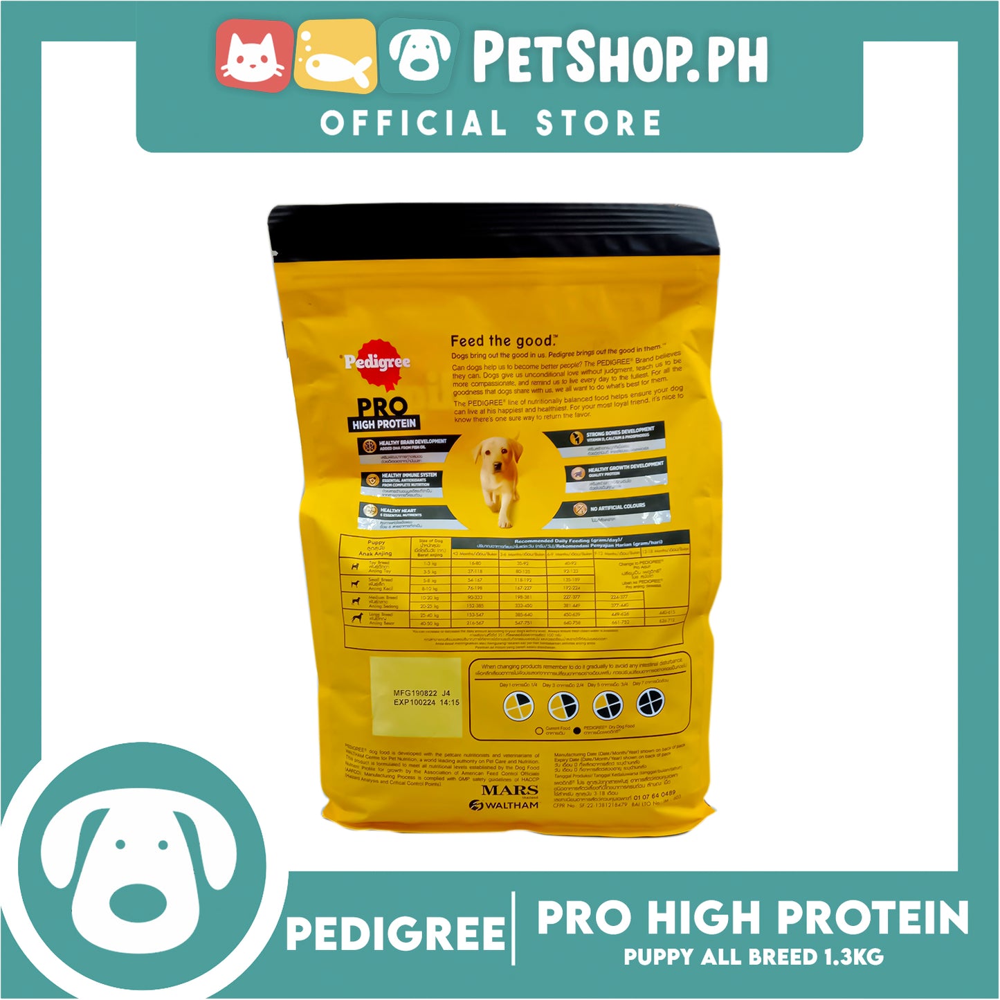 Pedigree Pro Puppy All Breed 1.3kg Dry Food for Puppy Dogs