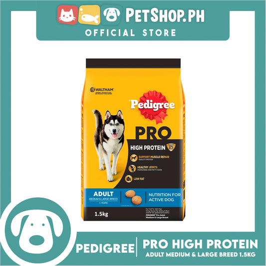 Pedigree Pro Adult Medium and Large Breed 1.5kg Dry Food for Adult Dogs