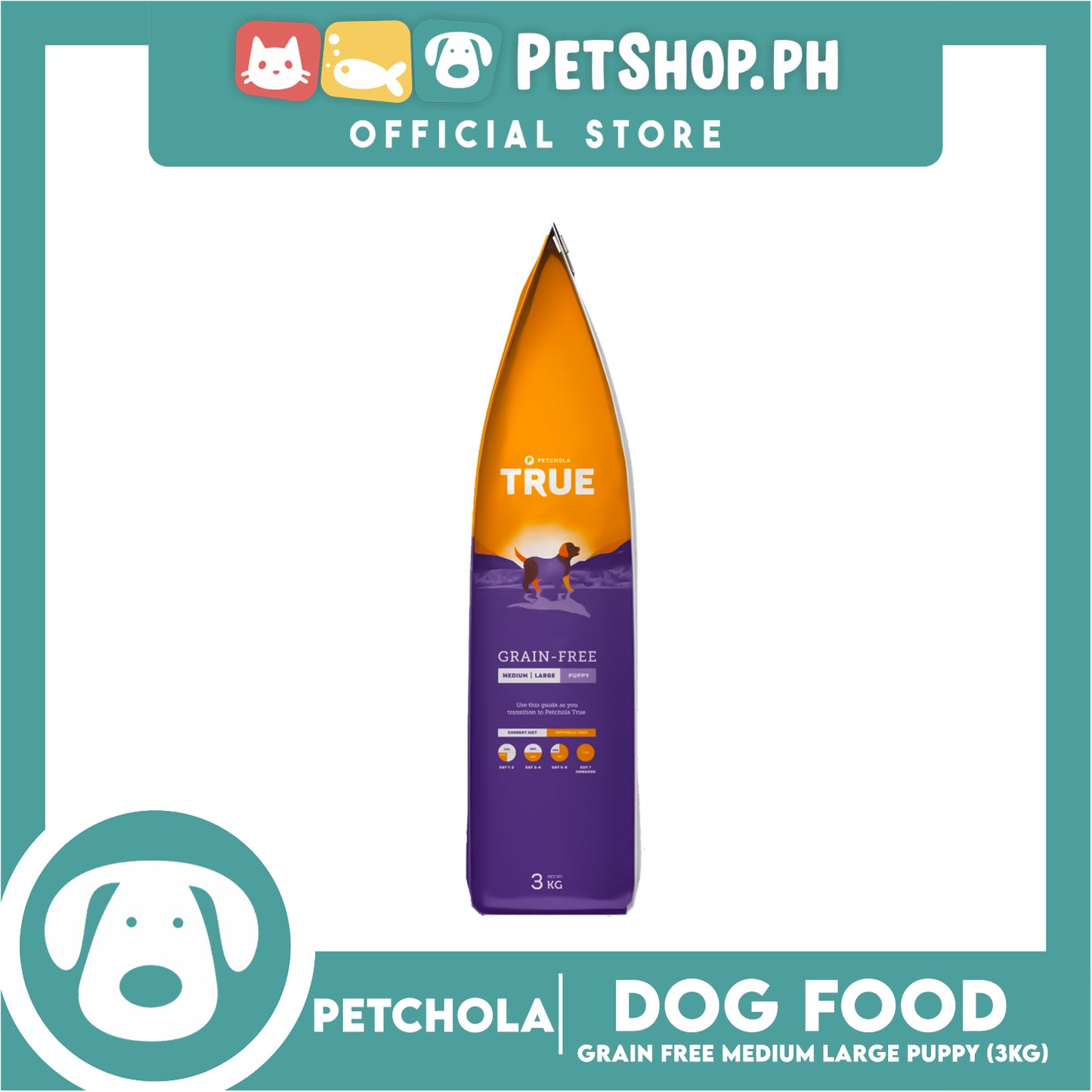 Petchola True Balanced and Complete Nutrition, Grain-Free Dry Dog Food for Puppy (3kg)